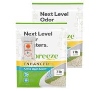 Aurora Pet Tidy Cat Breeze Lot de 2 granulés de litière pour chat Senteur Active Clean Enhanced Recharge de 3,2 kg avec lingettes Aurora Pet