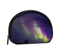 Aurora Polaris Mini sac de rangement portable en forme de coquillage pour pièces de monnaie