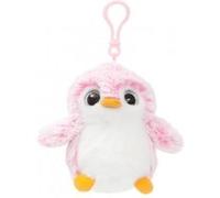 Aurora Porte-clés pingouin Pompom rose 10 cm