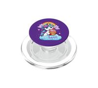 Aurora Prénom Licorne Violet Personnalisé avec Cupcake PopSockets PopGrip pour MagSafe