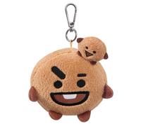 Aurora Produits officiels BT21 signés World, Peluche porte-clés Shooky, 61337, Marron