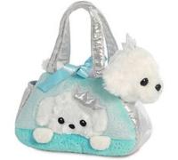 sac avec peluche princesse en peluche bleu 20,5 cm