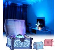 Aurora Smart Projector Night Light, Veilleuse Projecteur Aurore Boreale, Avec Télécommande, Bruit Blanc et Bluetooth, Idéal pour le Salon et la Chambre (Bleu)