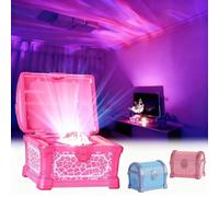 Aurora Smart Projector Night Light, Veilleuse Projecteur Aurore Boreale, Avec Télécommande, Bruit Blanc et Bluetooth, Idéal pour le Salon et la Chambre (Rose)