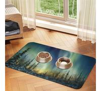 Aurora Tapis de nourriture super absorbant pour chien - Tapis d'alimentation pour gamelles d'eau et de nourriture - Antidérapant et imperméable - Tapis de positionnement pour sols - Séchage rapide