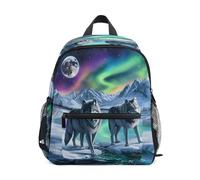 Aurora Two Wolf Sac à dos pour enfant garçon Sac à dos maternelle Sac d'école maternelle Sac de voyage pour fille