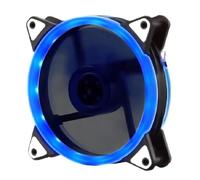 Aurora Ventilateur Refroidissement Silencieux Froid RGB Éclairage Double Face Pour Boîtier D'ordinateur Lumière Couleur LED 12cm Accessoires Montage PC(Blue)