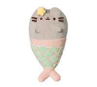 Aurora World, 61517, Mermaid Pusheen,Peluche éco-Responsable, Rose, Rosa & Aqua