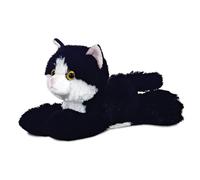 Aurora World Aurora, 12743, Mini Flopsie Maynard Le Chat, 20 cm, Peluche, Noir e