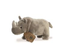 Aurora World Aurora, 35023, Nation Rhinocéros, 24cm, Peluche éco-friendly, Gris