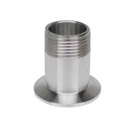 Aurorad 1/2 '' 3/4 '' 1 '' 1-1/4 '' 1-1/2 '' 2 '' BSP Adaptateur Masculin de Tri Clamp sanitaire SUS SS304 SS316L Acier Inoxydable (Size : DN32 x Ferrule 64)