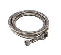 Aurorad Coude articulé unilatéral 304 Acier Inoxydable Tuyau tressé Chauffeur d'eau de Toilette Vanne de soupape (Size : Length 40cm)