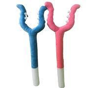 AuroraVista Baguette teaser pour chat, fourchette en peluche, baguette pour chat de 70 cm, jouet interactif pour chien bleu et rouge