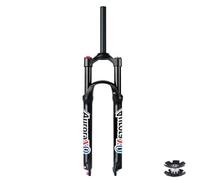 AuroraXQ 26/27.5/29 Pouces Fourche Suspension Avant Pneumatique pour Vélo VTT 140mm Voyage, Tube Droit 1 1/8 AIR-32, Verrouillage Manuel/à Distance pour Frein à Disque VTT AM XC(Black Manual Lock,26)