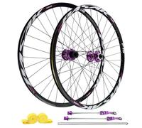 AuroraXQ Paire Roue VTT 26"/27.5"/29", Freins à Disque 32H Jante en Alliage D'aluminium & Moyeu HG Roue Avant 100x9mm / 135x10mm Roues Arrière Compatible 7-12 Vitesse et 1,25 ~ 2,25" Pneu(Violet,27,5