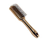 Aurore Beauté - Brosse à Cheveux Démêlante avec Poignée - Bouts Arrondis Doux - Démêle Tous les Types de Cheveux - Brosse Plate - Dorée