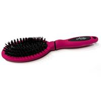 Aurore Beauté - Brosse à Soufflet Ovale à Poils - Brosse à Cheveux Démêlante avec Poignée - Moyen Modèle - 250mm x 70mm
