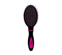 Aurore Beauté - Brosse à Cheveux Ronde à Soufflet 24.5 x 6.5cm - Noir et Rose - Pour Femmes - Douceur sur les Cheveux, Démêlage et Coiffage