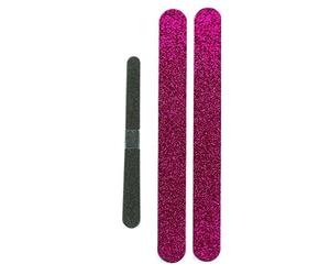 Aurore Beauté - Duo de limes professionnelles émeris fantaisie + 6 limes émeris noirs