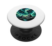 Aurore Boréale Aurores Boréales Ciel Nuit Nature Beauté PopSockets PopGrip Adhésif