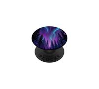 Aurore Boréale Paysage Nocturne Forêt aurores boréales PopSockets PopGrip Adhésif