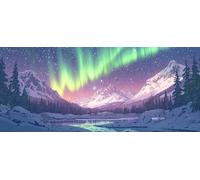 Aurore de paysage Diamond Painting Adulte, 5D DIY Peinture Diamant Complet Set, Diamant Cristal Art Broderie Adultes Enfants Peinture Kit, pour Décoration Murale Maison Créatifs Cadeau 30x70cm v-164