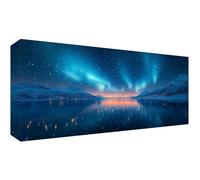 Aurore Diamond Painting Kit pour Adulte Débutant, 5D Peinture Diamant Lac Diamond Art Cristal Strass Point de Croix Broderie Diamant Painting Kit pour Adultes Enfants Murale Décoration 120x60cm t-8597