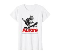 AURORE - Joli nom de fille avec un chat & un skateboard T-Shirt