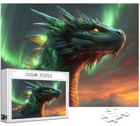 Aurore Puzzle 4000 Pièces Adultes, Grand Bois Puzzle Dragon Motif Désign, 141x87cm Jigsaw Bricolage Artisanat 14 Ans Activité Familiale Emballage Cadeau pour Decoration Murale Maison Chambre, Model332