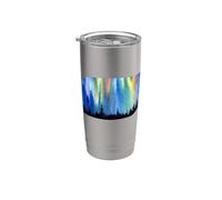 Aurores Boréales Aurora Borealis Forêt Vacances Gobelet isotherme en acier inoxydable double paroi