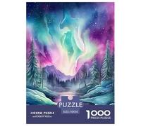 Aurores boreales en Norvège Puzzle 1000 Pièces Educa Jouet en Bois Cadeau Unique Décoration Intérieure Jeu Éduchatif Challenge Toy Adultes & Enfants des 14 Ans 70x50cm/1000pcs