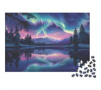 Aurores boréales Puzzle 1000 Pièces Adultes - Puzzle Adulte 1000 Pièces - Puzzle À Impression De Haute Qualité - Puzzle Art 1000pcs (75x50cm)