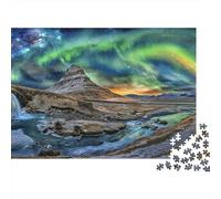 Aurores boréales Puzzles en Bois 1000 Pièces pour Adultes Décoration Intérieure Jeu De Défi Familial Jeux Éducatifs Cadeaux d'anniversaire pour Stress Relief Toy 52x38cm/1000pcs