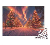 Aurores boréales,Puzzles pour Adultes 1000pcs (75x50cm),Jeux De Défi ColoRouge Lights