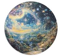 aurores du Nord 1000 Pièce Jigsaw Puzzles Jeux Éduchatifs Créatif Puzzle Rond Belle DécoRation Puzzle pour Cadeaux De Voyage, Présent 1000pcs (67.5x67.5cm)