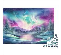 aurores du Nord Puzzle 1000 Pièces Educa Jouet en Bois Divertissement Créatif Décoration Intérieure forêt rivière Jeu Éducatif Challenge Toy Adultes & Enfants des 14 Ans 1000pcs (75x50cm)