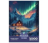 aurores du Nord Puzzles De 1000 Pièces pour Toute La Famille Classiques Jeu D' Impossible, Idée Cadeau 38x26cm/1000pcs