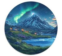 aurores du NordJigsaw Puzzle 1000 Pieces for Adults Kids Round merveilleuxCreative Challenging Puzzle Toy1000pcs (67.5x67.5cm)