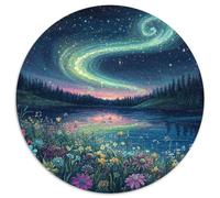aurores du NordJigsaw Puzzles 1000 Piece for Adults Round merveilleuxCreative Challenge Puzzle Toy1000pcs (67.5x67.5cm)