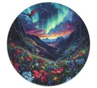 aurores du NordJigsaw Puzzles 1000 Pieces for Adults Round merveilleuxCreative Challenge Puzzle Toy1000pcs (67.5x67.5cm)