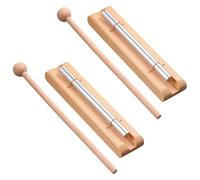 Auroriel 2 Ensemble de clochettes à Main avec maillet en Bois pour Classe, méditation, Son, Jeu de Cloches pour Enseignant, école, Yoga, Mindfulness, prière, Enfants, ins