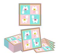 Auroriel 20 pièces Serviettes en alpaga, Serviettes de Lama pour Anniversaire d'enfants, Serviettes de fête animalière, décoration d'anniversaire et décoration de Table,