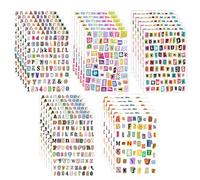 Auroriel 2406 Pièces Autocollants Lettres Magazine 30 Feuilles Stickers Vintage Écriture Alphabet Petit Style Rançonneur pour Accessoires Scrapbooking Journalisation Ordi