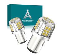 AURORIONCG Ampoules LED P21/5W BAY15D 1157 12V Blanc Feu Stop Arrière 2Pcs | 1200 Lumens 6500K, Corps Aluminium Aéronautique Antichoc, Double Intensité Veilleuse & DRL Diurne, Éclairage Intégral 360°