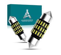 AURORIONCG Ampoules Navette LED C5W 31MM Canbus 12V 24V Plafonnier Voiture | Éclairage 6500K blanc pur 300lm, puces 3014 SMD, corps aluminium, liseuse miroir courtoisie coffre, lot de 2 sans polarité