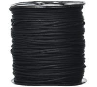 Auroris Cordon en Coton Rond Noir Ø 2 mm Rouleau de 100 mètres