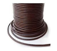 Auroris Cordon en Cuir - 10 m - Rond Ø 5 mm - Marron