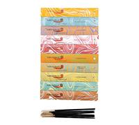 Auroshikha - 100 Bâtons d'encens - Lot de 10 boîtes: Sauge, nag Champa, Vanille, Lotus, Violette, cèdre, Ambre, Rose, Eucalyptus, Cannelle.
