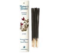 Auroshikha Lot de 20 bâtonnets d'encens indiens Natures Garden Incense Sticks avec des huiles essentielles élégantes Roulés à la main avec bâton en bambou
