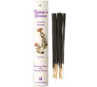 Auroshikha Lot de 20 bâtonnets d'encens indiens Natures Garden Incense Sticks avec des huiles essentielles élégantes Roulés à la main avec bâton en bambou